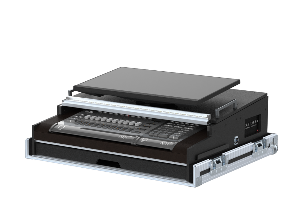 Santosom Lighting controller Flight case PRO-5, Obsidian Control NXK+NXP