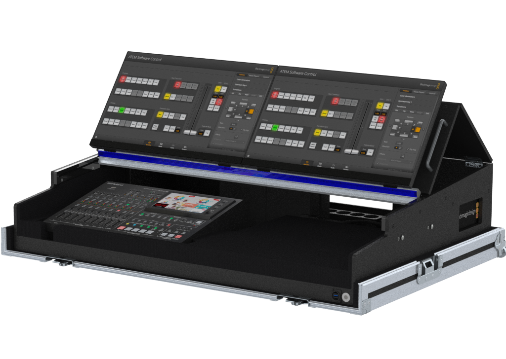 Santosom Lighting controller Flight case PRO-5, Roland VR50 HD MkII