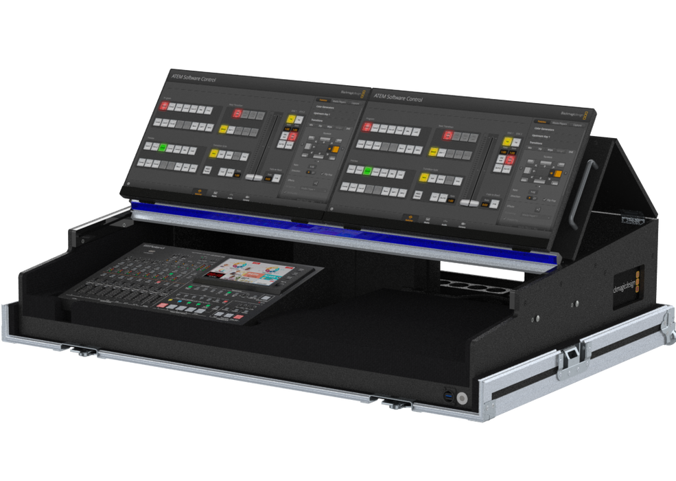 Santosom Lighting controller Flight case PRO-5, Roland VR50 HD MkII