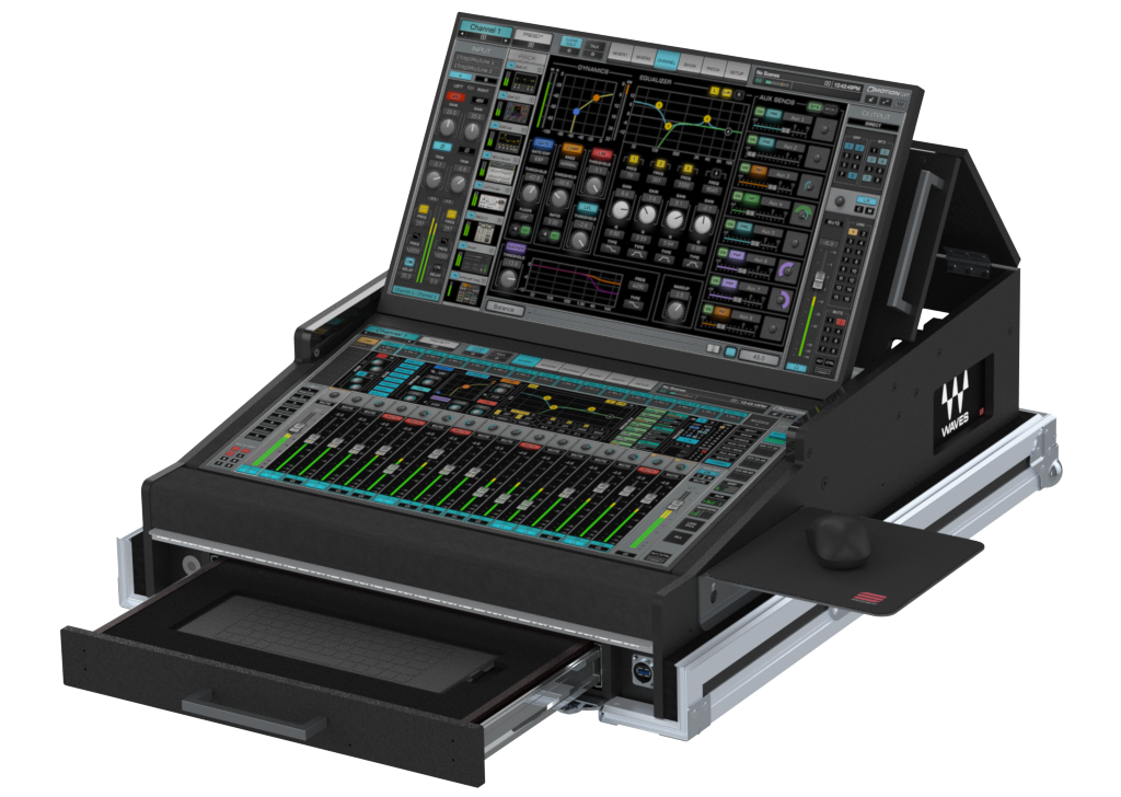 SANTOSOM CONTROLLER Flight case PRO-5, Waves eMotion LV1 (2x24")