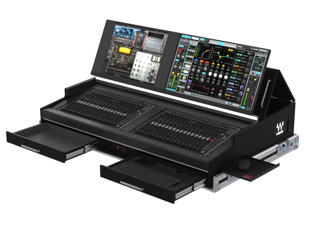 SANTOSOM CONTROLLER Flight case PRO-5, Waves eMotion LV1 (4x24")