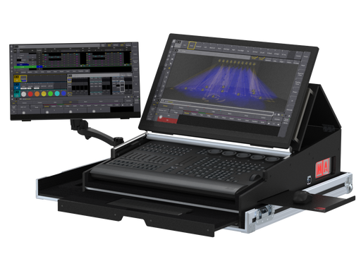 SANTOSOM Lighting controller Flight case PRO-51, MA3 OnPC CMD Wing / XT (with Swivel Arm)