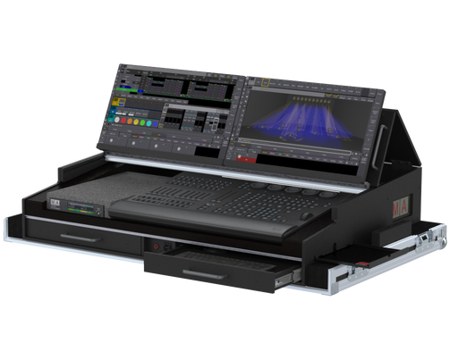 SANTOSOM Lighting controller Flight case PRO-5, MA3 OnPC CMD Wing/XT+Fader Wing (with 2 a