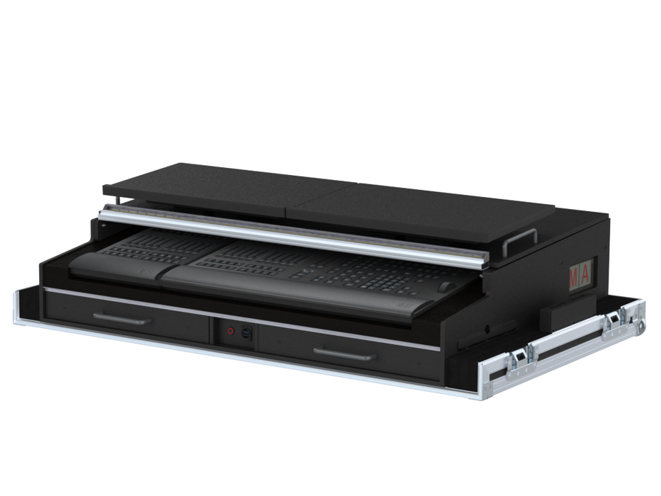 SANTOSOM Lighting controller Flight case PRO-5, MA3 OnPC CMD Wing/XT+Fader Wing (with 2 a