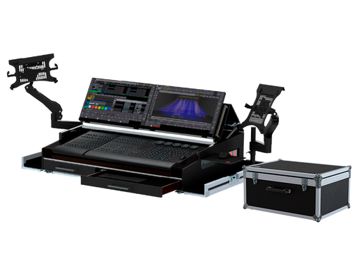 SANTOSOM Lighting controller Flight case PRO-5, MA3 OnPC CMD Wing/XT+Fader Wing (with 2 a