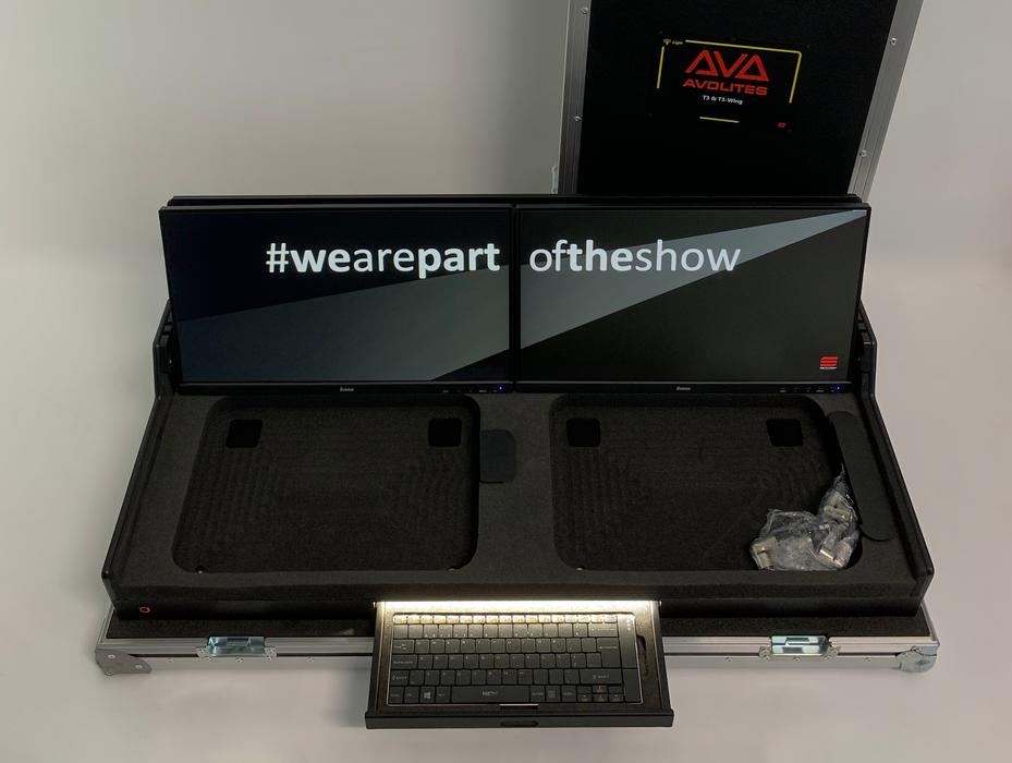 SANTOSOM Lighting controller Flight case COMP-6, AVOLITES T3 & T3 Wing, trolley