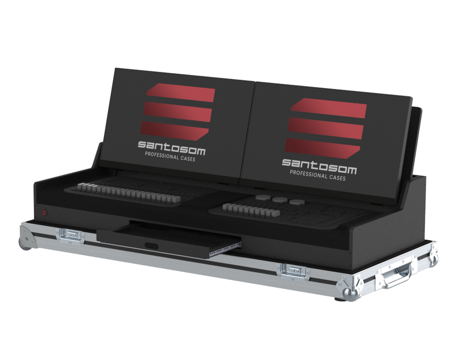 SANTOSOM Lighting controller Flight case COMP-6, AVOLITES T3 & T3 Wing, trolley