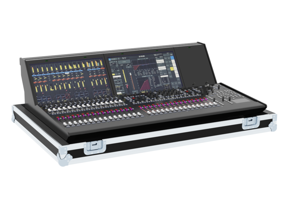 Santosom Mixer Flight case, LAWO mc²36 xp 32fader OB Truck Version