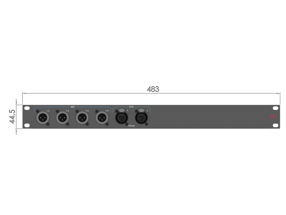 SANTOSOM Connection System Audio AMPCOM 1U (AES 1~8, ETH)