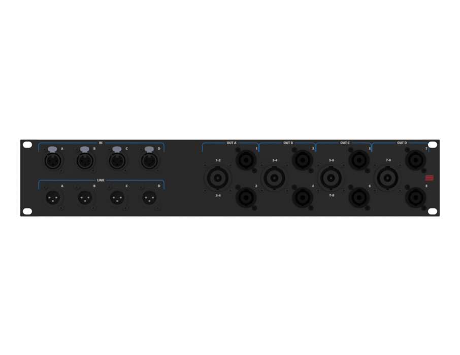 SANTOSOM Connection System Audio 2U (CH IN, NL8, NL4 OUT)