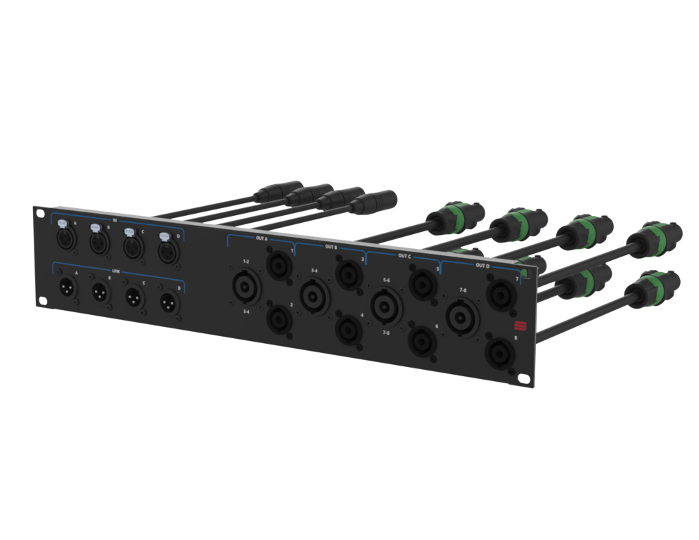 SANTOSOM Connection System Audio 2U (CH IN, NL8, NL4 OUT)