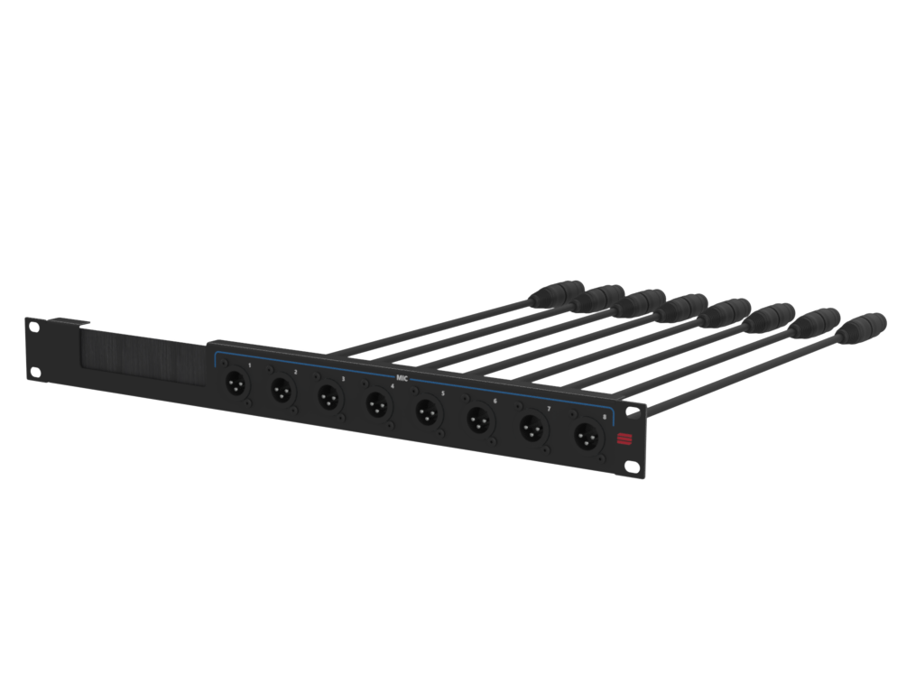 SANTOSOM Connection System Aud.Wireless 1U, w/ brush (MIC 1-8)