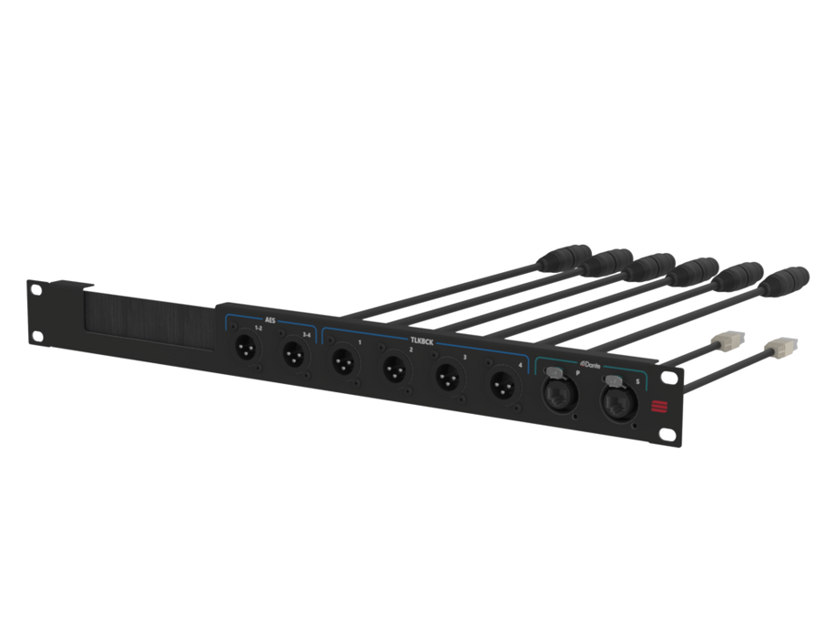 SANTOSOM Connection System Aud.Wireless 1U, w/ brush (AES,TLK, DANTE)
