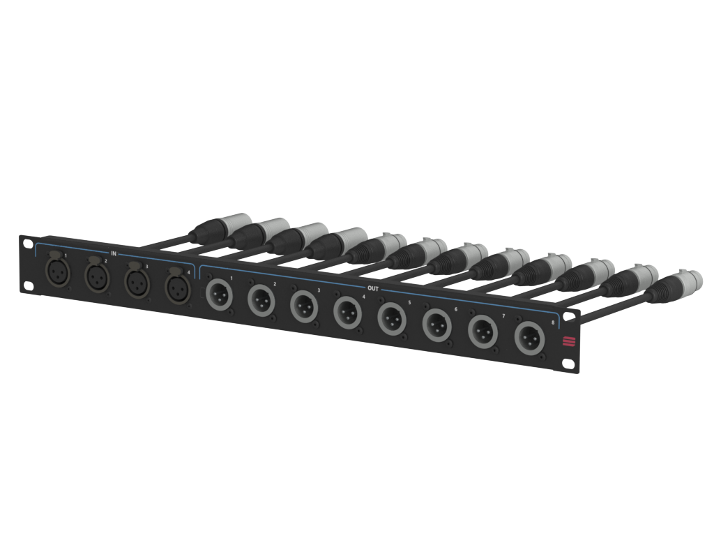 SANTOSOM Connection System 1U (D-Size, IN 4- OUT 8)