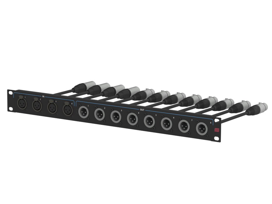 SANTOSOM Connection System 1U (D-Size, IN 4- OUT 8)