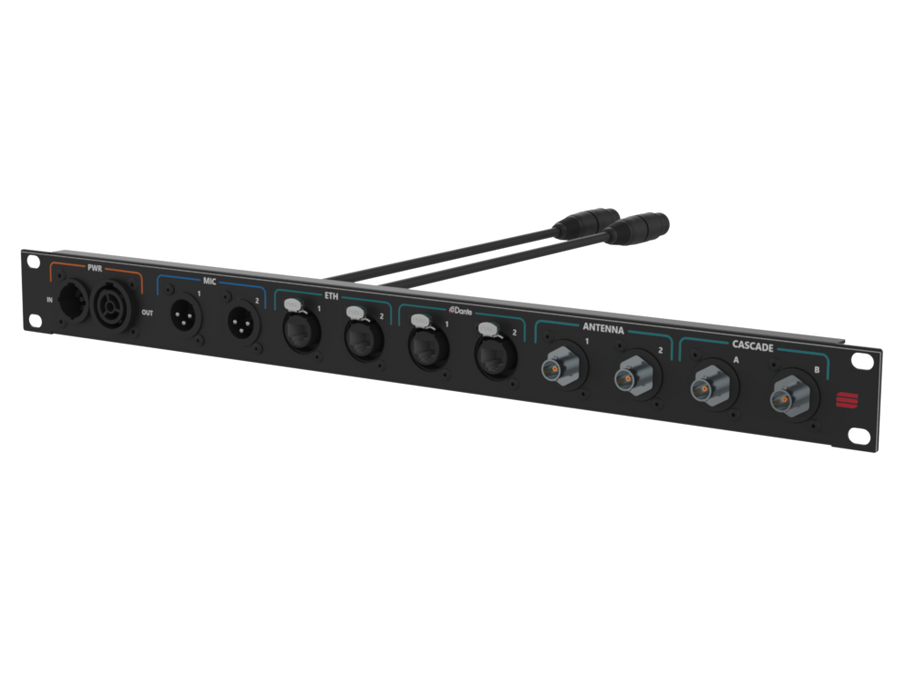 SANTOSOM Connection System 1U (PWR, 2 MIC, 4 ETH, 4 BNC)