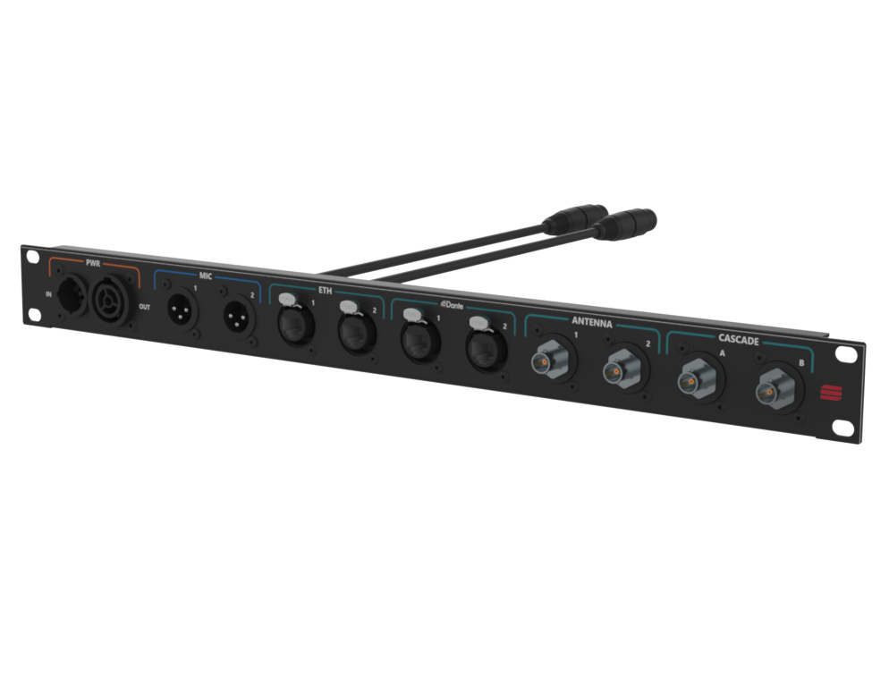 SANTOSOM Connection System 1U (PWR, 2 MIC, 4 ETH, 4 BNC)