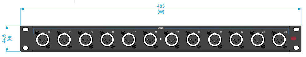 SANTOSOM Connection System Audio Wireless 1U (D-Size, OUT (13~24))
