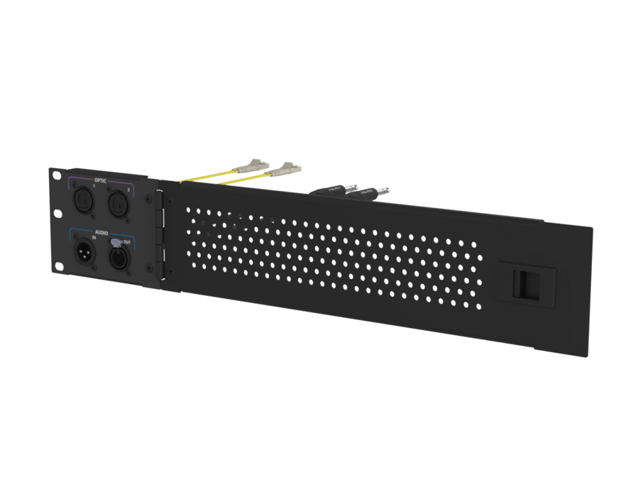 SANTOSOM HARDWARE 2U Connection System with door, (Optic 1-2, Audio In-Out)