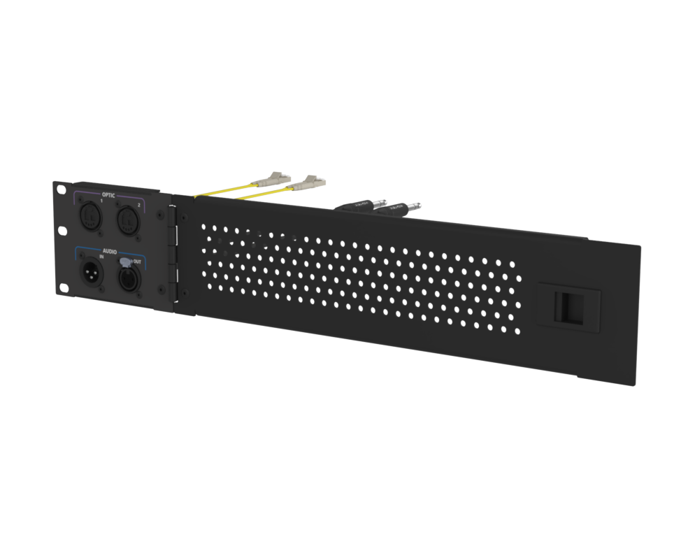SANTOSOM HARDWARE 2U Connection System with door, (Optic 1-2, Audio In-Out)