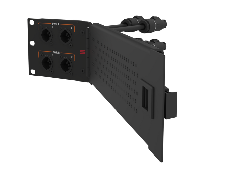 Santosom HARDWARE 2U Connection System with door, (PWR 1-4)