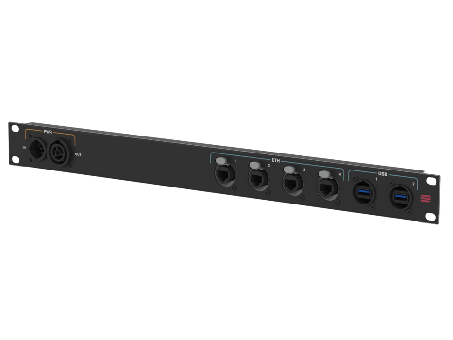 SANTOSOM Connection System Informatic 1U (PWR, ETH, USB)