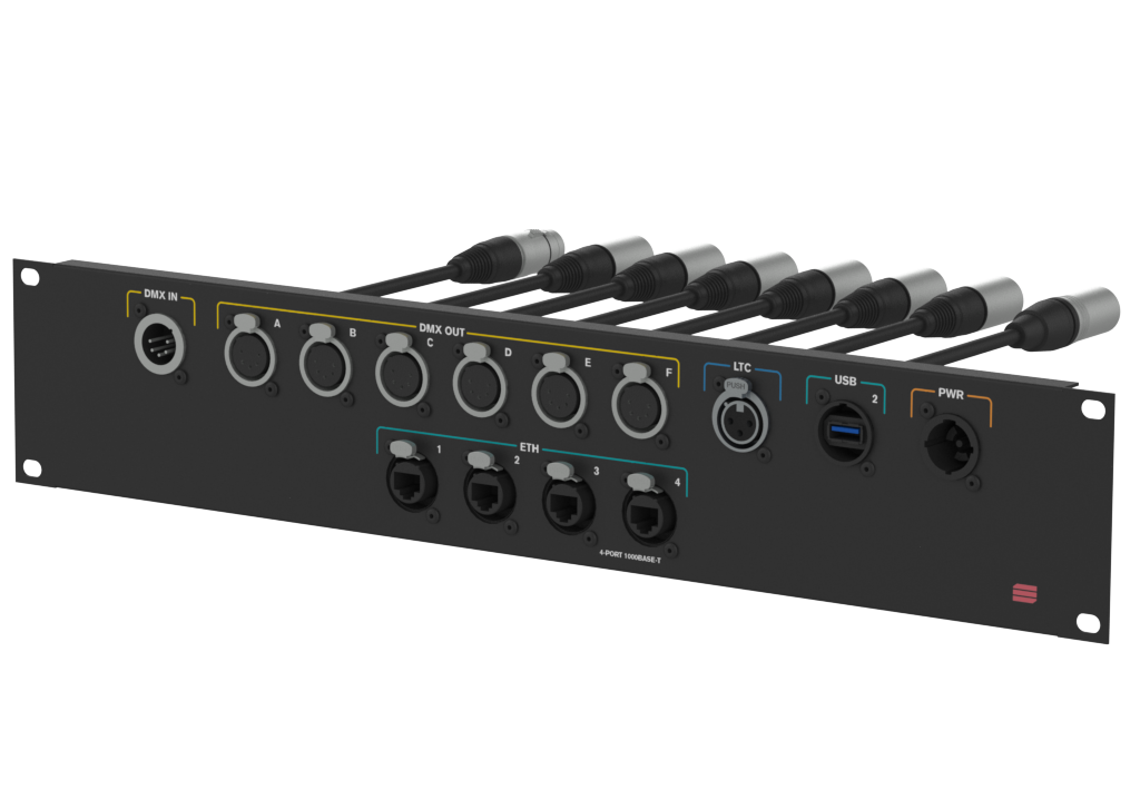 SANTOSOM Connection System Light 2U (PWR,LTC,DMX,ETH,USB(EU))
