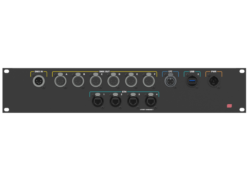 SANTOSOM Connection System Light 2U (PWR,LTC,DMX,ETH,USB(EU))