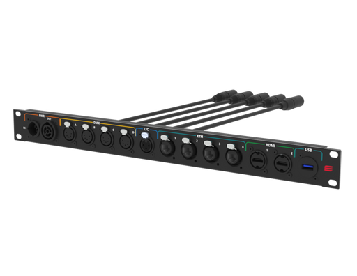 SANTOSOM Connection System Light 1U (PWR,DMX,LTC,ETH,USB)