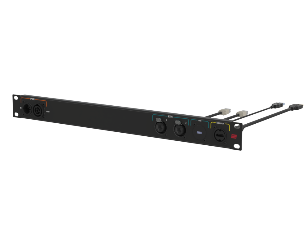 SANTOSOM Connection System Video 1U (TRU1, 2xETH 1xUSB, 1xMONITOR)