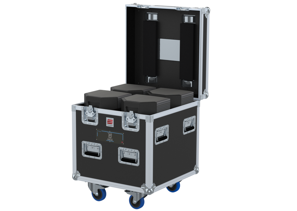 Santosom Cabinet Flight case PRO, 4x Martin Audio Blackline X8