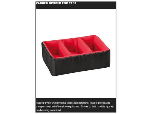 PLASTIC CASES ACCESSORY Padded DIVIDER For 2209