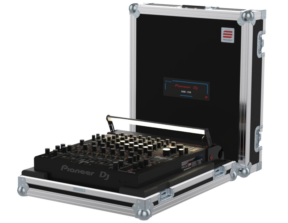 SANTOSOM Hand Case PRO, Pioneer DJM-V10 w/doghouse & illuminator