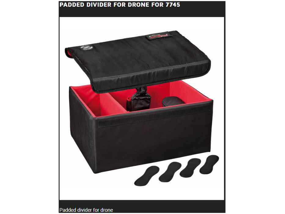 PLASTIC CASES ACCESSORY Padded DIVIDER For Drone For 7745