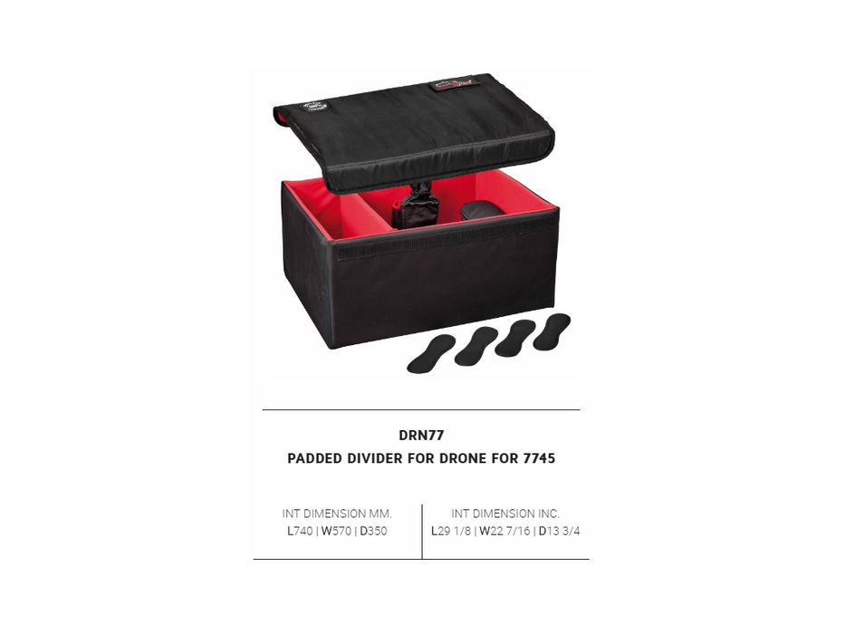 PLASTIC CASES ACCESSORY Padded DIVIDER For Drone For 7745