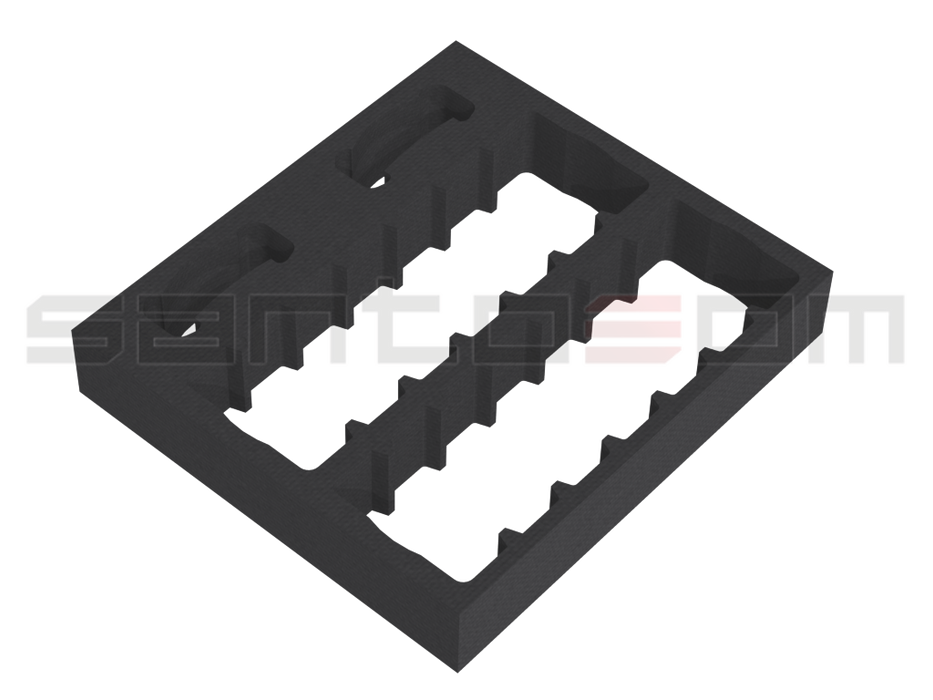 Santosom   22" Drawer Foam 3U, 16x BSS DI Box AR-133