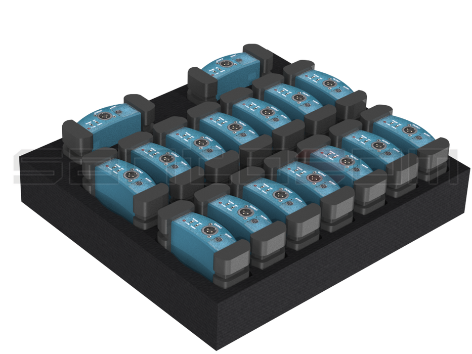 Santosom   22" Drawer Foam 3U, 16x BSS DI Box AR-133