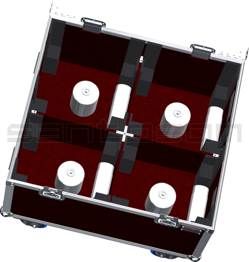Santosom Flight case, 4x Magic Fx Stage Flame + acces.