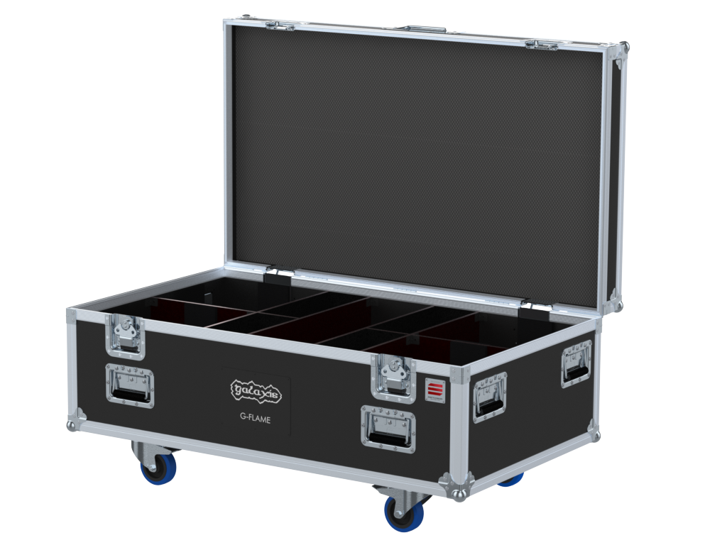 Santosom Flight case PRO, 4x Galaxis G-Flame + Power Upgrade + acess.