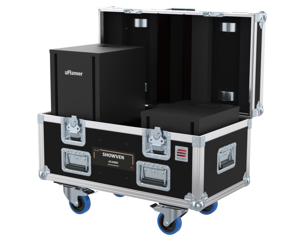 Santosom Projector Flight case PRO, 2x SHOWVEN uFLAMER