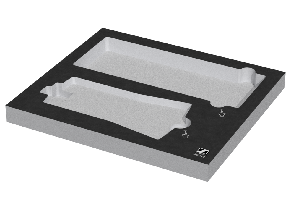 SANTOSOM   Modular Foam 1U, 1x Sennheiser A 1031-U