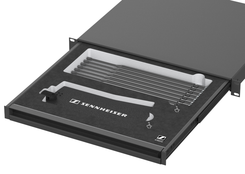 SANTOSOM   Modular Foam 1U, 1x Sennheiser A 1031-U