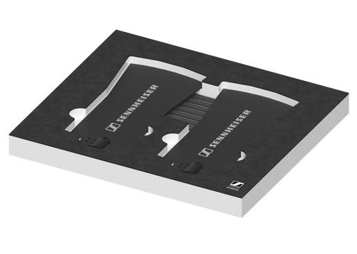 SANTOSOM   Espuma Modular 1U, 2x Sennheiser A 1031-U