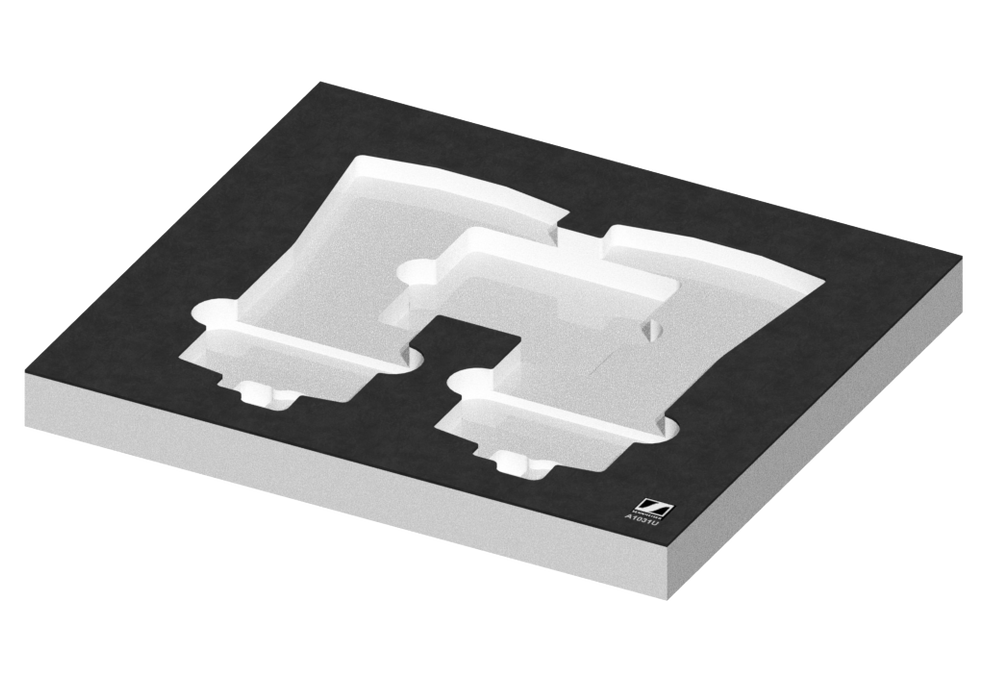 SANTOSOM   Mousse Modulaire 1U, 2x Sennheiser A 1031-U