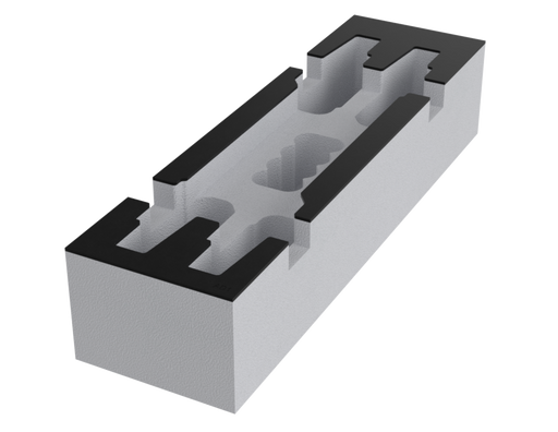 SANTOSOM   Mousse Modulaire 2U, 4x Shure AD1