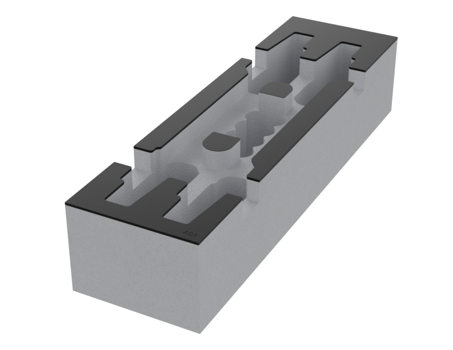 SANTOSOM   Espuma Modular 2U, 4x Shure AD1