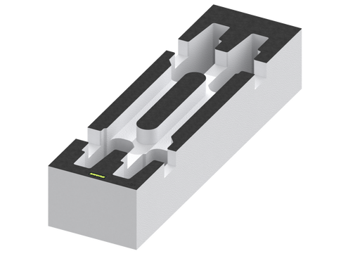 SANTOSOM   Espuma Modular 2U, 4x Shure AD1