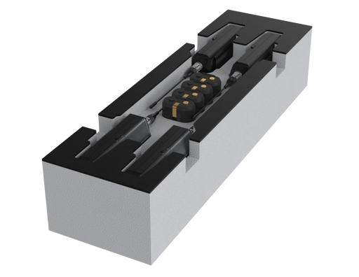 SANTOSOM   Mousse Modulaire 2U, 4x Shure AD1