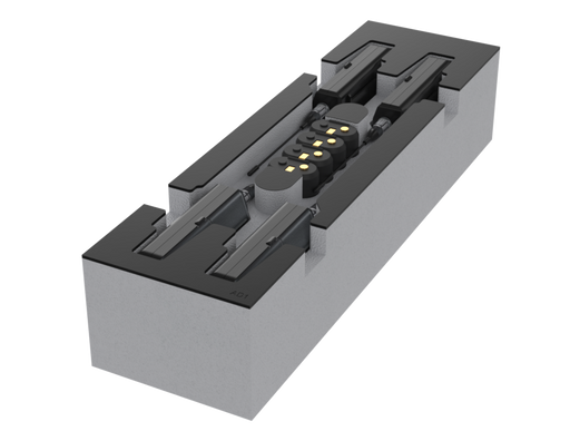 SANTOSOM   Espuma Modular 2U, 4x Shure AD1