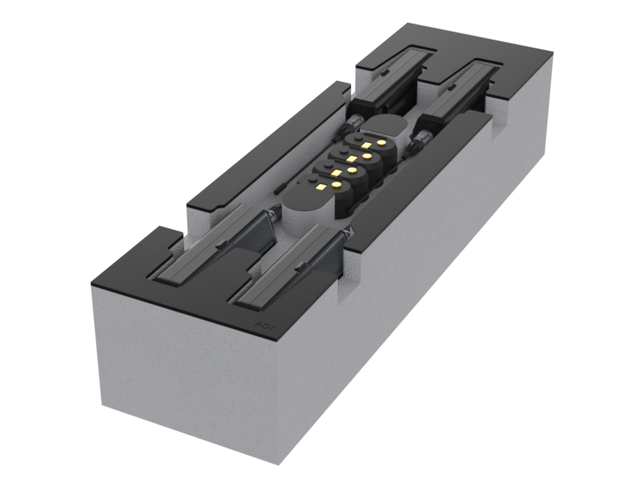 SANTOSOM   Espuma Modular 2U, 4x Shure AD1